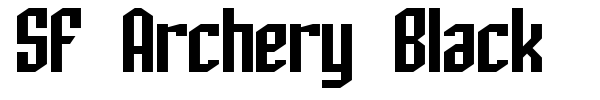 SF Archery Black font preview